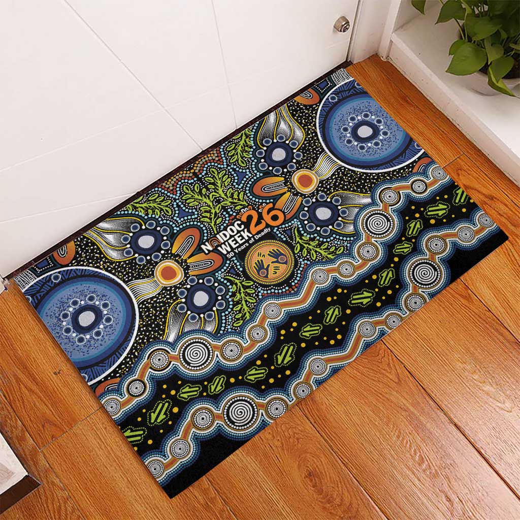 NAIDOC Deadly 50 Years Rubber Doormat Aboriginal and Torres Strait Islander