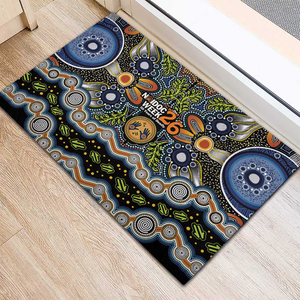NAIDOC Deadly 50 Years Rubber Doormat Aboriginal and Torres Strait Islander