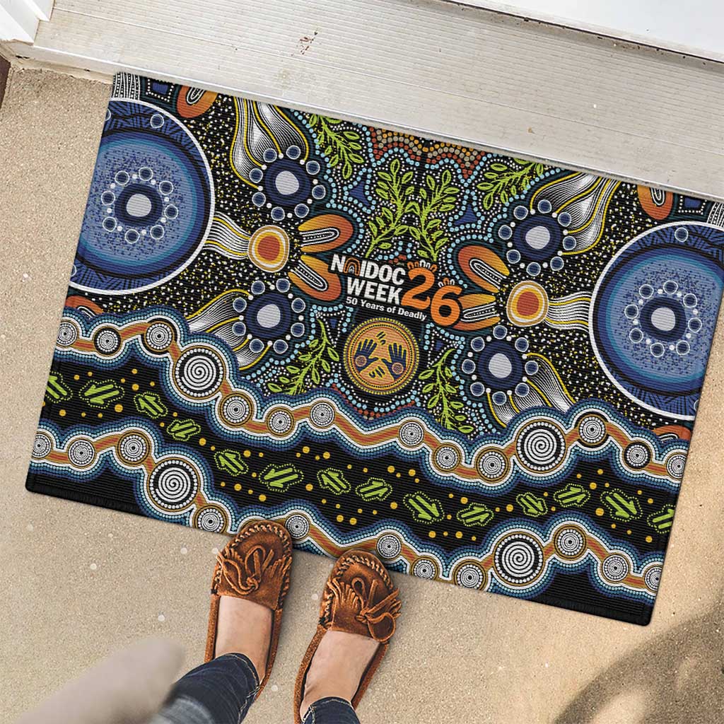 NAIDOC Deadly 50 Years Rubber Doormat Aboriginal and Torres Strait Islander