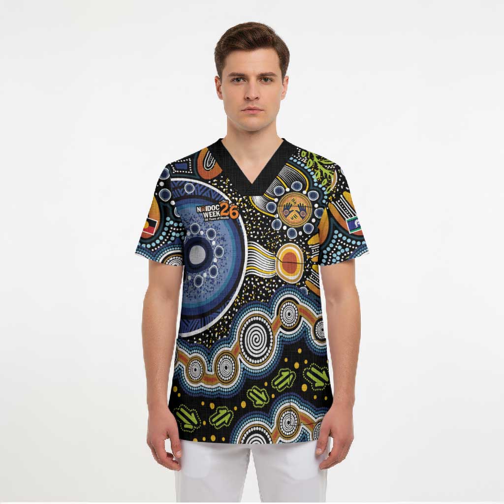 NAIDOC Deadly 50 Years Scrub Top Aboriginal and Torres Strait Islander