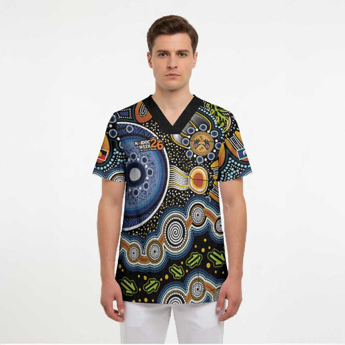 NAIDOC Deadly 50 Years Scrub Top Aboriginal and Torres Strait Islander
