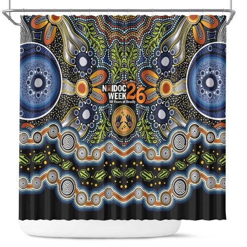 NAIDOC Deadly 50 Years Shower Curtain Aboriginal and Torres Strait Islander