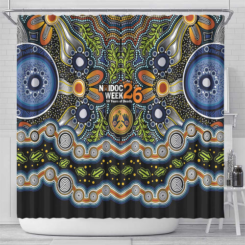 NAIDOC Deadly 50 Years Shower Curtain Aboriginal and Torres Strait Islander