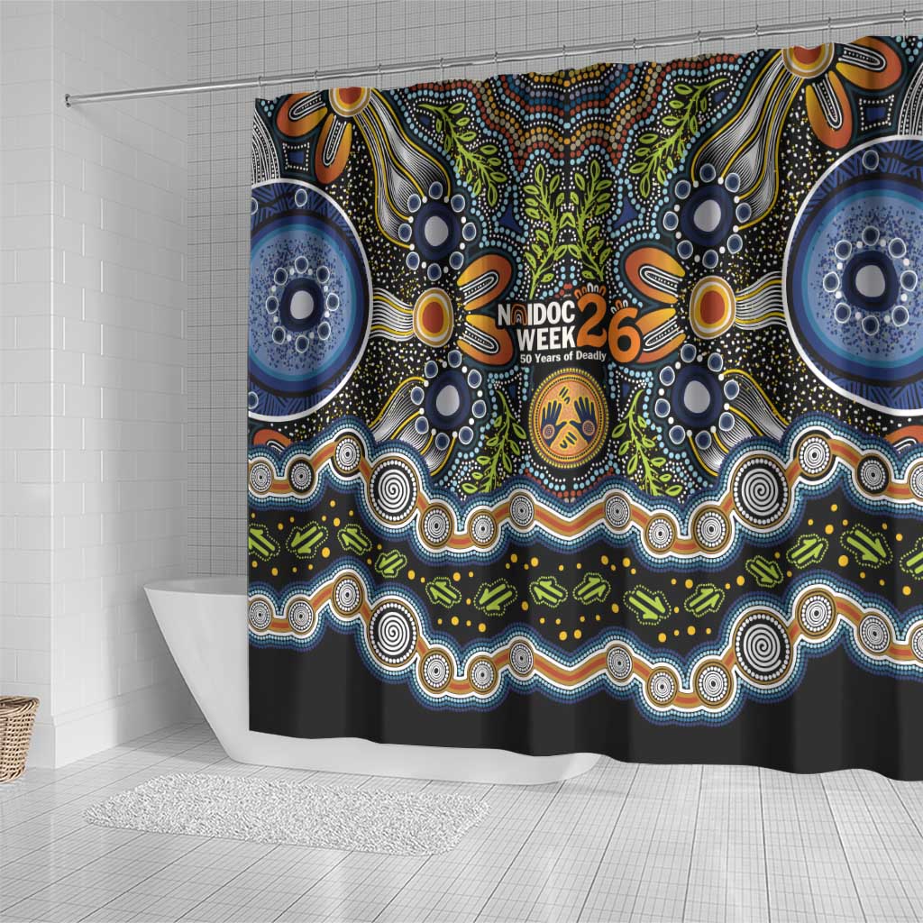 NAIDOC Deadly 50 Years Shower Curtain Aboriginal and Torres Strait Islander