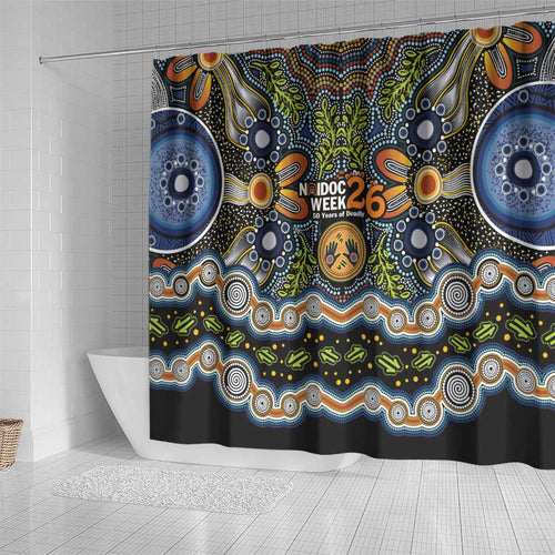NAIDOC Deadly 50 Years Shower Curtain Aboriginal and Torres Strait Islander