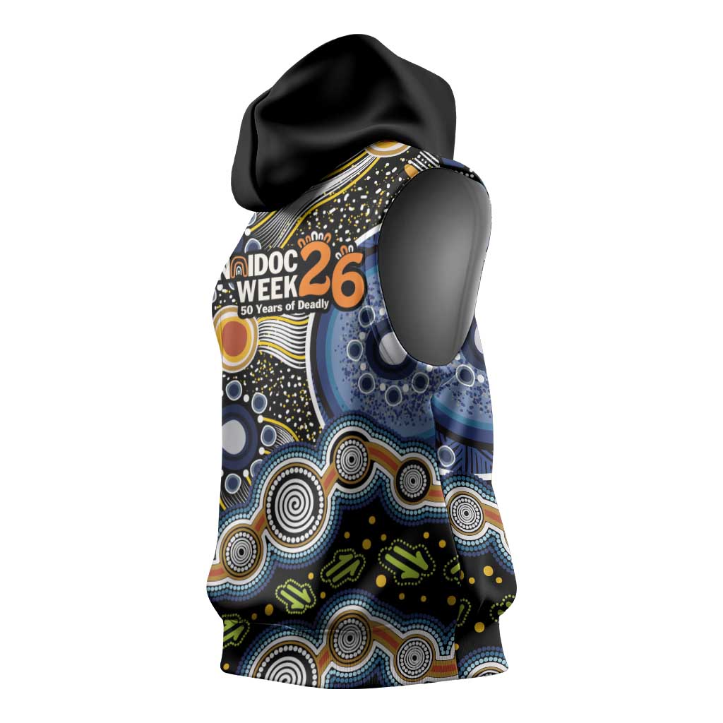NAIDOC Deadly 50 Years Sleeveless Hoodie Aboriginal and Torres Strait Islander