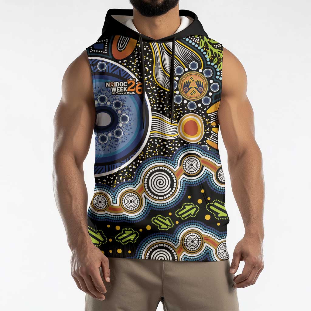 NAIDOC Deadly 50 Years Sleeveless Hoodie Aboriginal and Torres Strait Islander