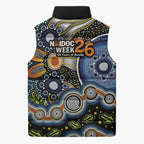 NAIDOC Deadly 50 Years Sleeveless Puffer Jacket Aboriginal and Torres Strait Islander