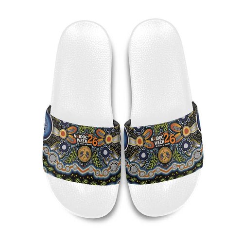 NAIDOC Deadly 50 Years Slide Sandals Aboriginal and Torres Strait Islander