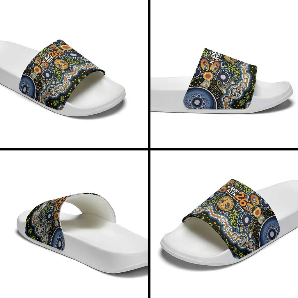 NAIDOC Deadly 50 Years Slide Sandals Aboriginal and Torres Strait Islander