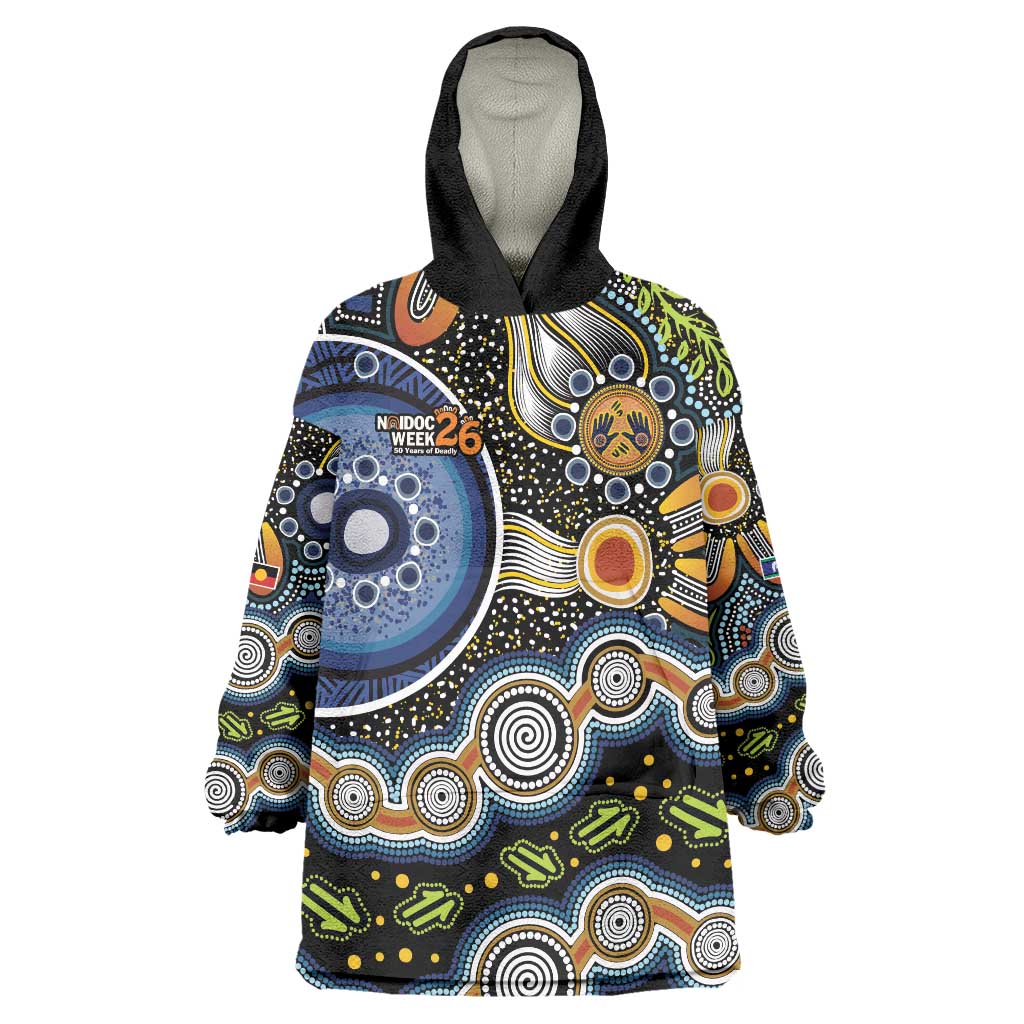 NAIDOC Deadly 50 Years Wearable Blanket Hoodie Aboriginal and Torres Strait Islander