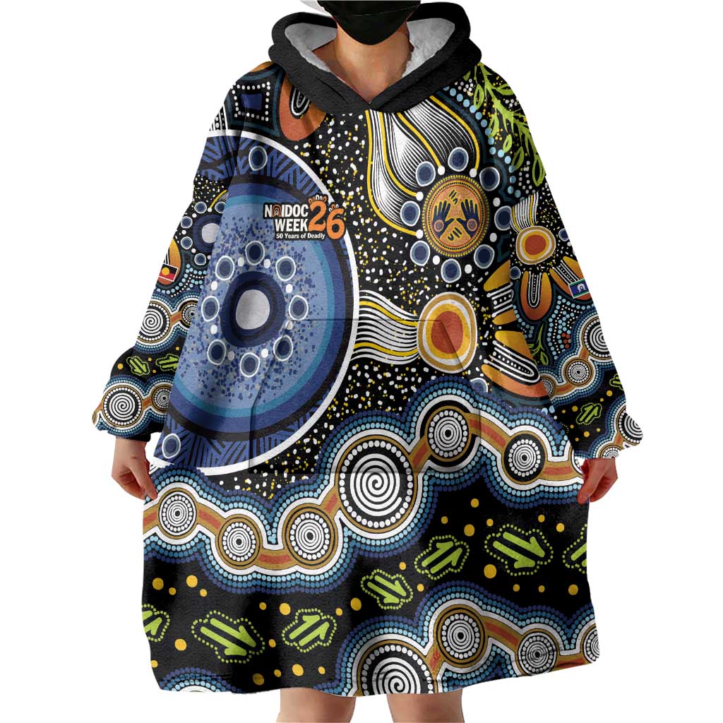 NAIDOC Deadly 50 Years Wearable Blanket Hoodie Aboriginal and Torres Strait Islander