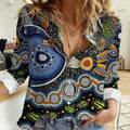 NAIDOC Deadly 50 Years Women Casual Shirt Aboriginal and Torres Strait Islander