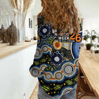 NAIDOC Deadly 50 Years Women Casual Shirt Aboriginal and Torres Strait Islander