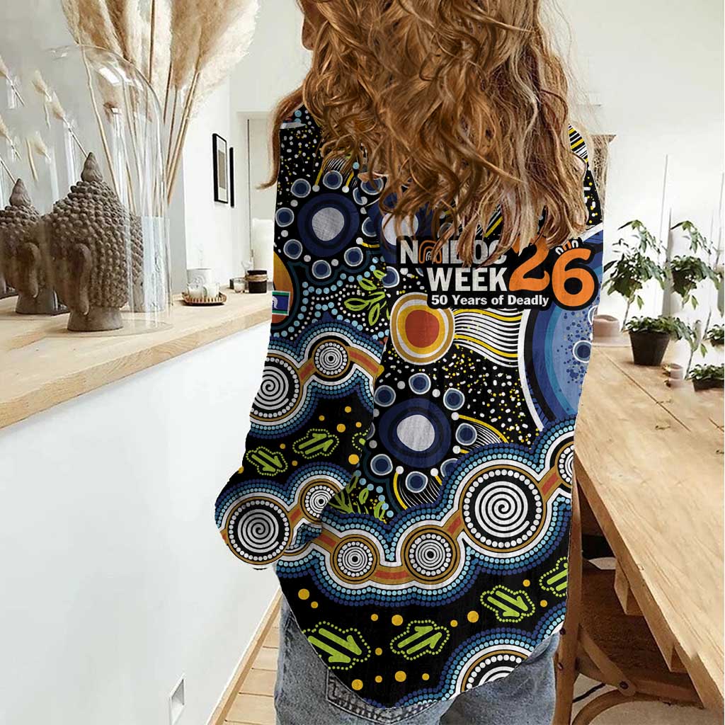 NAIDOC Deadly 50 Years Women Casual Shirt Aboriginal and Torres Strait Islander