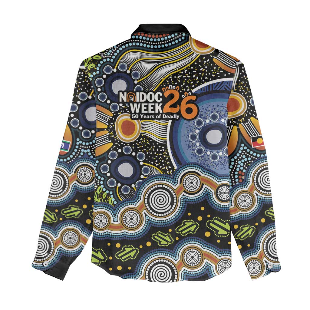 NAIDOC Deadly 50 Years Women Casual Shirt Aboriginal and Torres Strait Islander