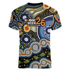NAIDOC Deadly 50 Years Women V-Neck T-Shirt Aboriginal and Torres Strait Islander