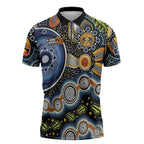 NAIDOC Deadly 50 Years Zipper Polo Shirt Aboriginal and Torres Strait Islander
