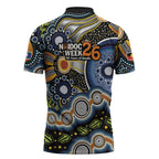 NAIDOC Deadly 50 Years Zipper Polo Shirt Aboriginal and Torres Strait Islander