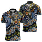 NAIDOC Deadly 50 Years Zipper Polo Shirt Aboriginal and Torres Strait Islander