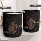 NAIDOC Deadly 50 Years Laundry Basket Aboriginal Black Gold Boomerang Art