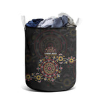 NAIDOC Deadly 50 Years Laundry Basket Aboriginal Black Gold Boomerang Art