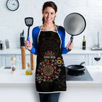 NAIDOC Deadly 50 Years Apron Aboriginal Black Gold Boomerang Art