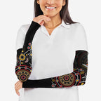 NAIDOC Deadly 50 Years Arm Sleeves Aboriginal Black Gold Boomerang Art