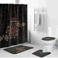 NAIDOC Deadly 50 Years Bathroom Set Aboriginal Black Gold Boomerang Art