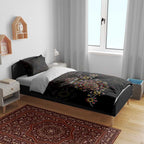 NAIDOC Deadly 50 Years Bedding Set Aboriginal Black Gold Boomerang Art