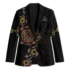 NAIDOC Deadly 50 Years Blazer Aboriginal Black Gold Boomerang Art
