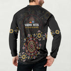 NAIDOC Deadly 50 Years Button Sweatshirt Aboriginal Black Gold Boomerang Art