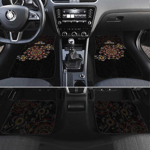 NAIDOC Deadly 50 Years Car Mats Aboriginal Black Gold Boomerang Art