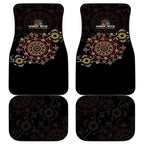 NAIDOC Deadly 50 Years Car Mats Aboriginal Black Gold Boomerang Art