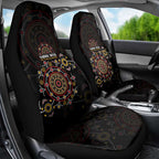 NAIDOC Deadly 50 Years Car Seat Cover Aboriginal Black Gold Boomerang Art