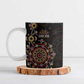 NAIDOC Deadly 50 Years Ceramic Mug Aboriginal Black Gold Boomerang Art