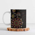 NAIDOC Deadly 50 Years Ceramic Mug Aboriginal Black Gold Boomerang Art