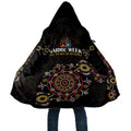 NAIDOC Deadly 50 Years Cloak Aboriginal Black Gold Boomerang Art
