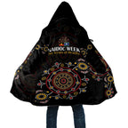 NAIDOC Deadly 50 Years Cloak Aboriginal Black Gold Boomerang Art