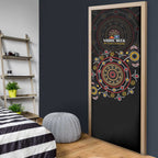 NAIDOC Deadly 50 Years Door Cover Aboriginal Black Gold Boomerang Art