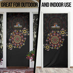 NAIDOC Deadly 50 Years Door Cover Aboriginal Black Gold Boomerang Art