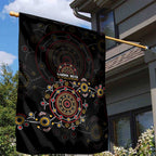 NAIDOC Deadly 50 Years Garden Flag Aboriginal Black Gold Boomerang Art