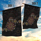 NAIDOC Deadly 50 Years Garden Flag Aboriginal Black Gold Boomerang Art