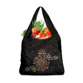 NAIDOC Deadly 50 Years Grocery Bag Aboriginal Black Gold Boomerang Art