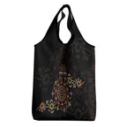 NAIDOC Deadly 50 Years Grocery Bag Aboriginal Black Gold Boomerang Art