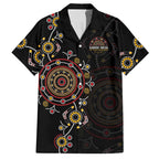 NAIDOC Deadly 50 Years Hawaiian Shirt Aboriginal Black Gold Boomerang Art