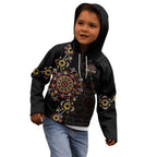 NAIDOC Deadly 50 Years Kid Hoodie Aboriginal Black Gold Boomerang Art