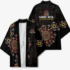 NAIDOC Deadly 50 Years Kimono Aboriginal Black Gold Boomerang Art