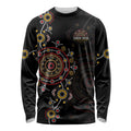 NAIDOC Deadly 50 Years Long Sleeve Shirt Aboriginal Black Gold Boomerang Art