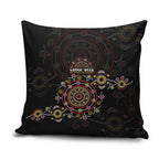 NAIDOC Deadly 50 Years Pillow Cover Aboriginal Black Gold Boomerang Art